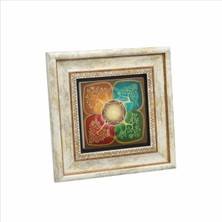 4 Mevsim Ağaç Baskılı Doğaltaş Tablo (20 x 20 KRG-150)
