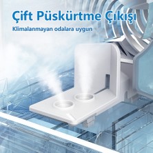 Taşınabilir Klima 3 Vitesli Mini Klima 900 ml Su Deposu Hava Soğutucu 7 Renkli Gece Lambası