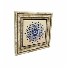Geometrik Desen Baskılı Doğaltaş Tablo (25 x 25 Kd-62)