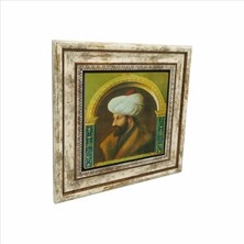 Fatih Sultan Mehmet Baskılı Doğaltaş Tablo (25 x 25 Krt-89)