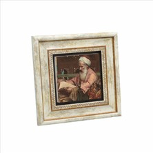 Kitap Okuyan Adam Baskılı Doğaltaş Tablo 20CMX20CM KRT-130