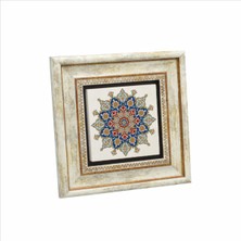 Rumi Desen Baskılı Taş Tablo 20X20 Kd-54