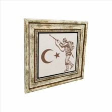 Kurtuluş Savaşı Sembolik Baskılı Doğaltaş Tablo (25 x 25 KRT-107)