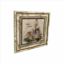 Notre Dame Baskılı Doğaltaş Tablo (25 x 25 Krg-5)