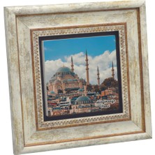 Istanbul Süleymaniye Camii Baskılı Doğaltaş Tablo (20 x 20 KRT-165)
