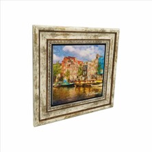 Hollanda Görseli Baskılı Doğaltaş Tablo (25 x 25 Krg-27)