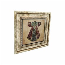 Osmanlı Saray Kaftanı Baskılı Doğaltaş Tablo 25CMX25CM KRT-083