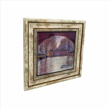 Amsterdam Görseli Baskılı Doğaltaş Tablo (25 x 25 Krg-19)