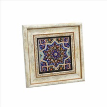 Rumi Desen Baskılı Doğaltaş Tablo (20 x 20 Kd-13)