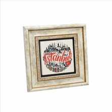 Istanbul Sembolik Yerler Baskılı Doğaltaş Tablo 20CMX20CM KRT-032
