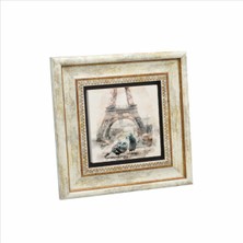 Eyfel Kulesi Baskılı Doğaltaş Tablo (20 x 20 Krg-3)