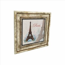 Eyfel Kulesi Baskılı Doğaltaş Tablo (25 x 25 Krg-1)