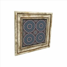 Mandala Desen Baskılı Doğaltaş Tablo (25 x 25 Kd-92)