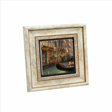 Venedik Görseli Baskılı Doğaltaş Tablo (20 x 20 Krg-47)