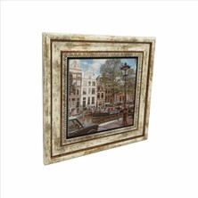 Amsterdam Görseli Baskılı Doğaltaş Tablo (25 x 25 Krg-17)