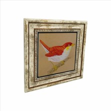 Kuş Baskılı Doğaltaş Tablo 25X25 KRG-157