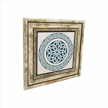 Keltik Stili Yuvarlak Desen Baskılı Doğaltaş Tablo (25 x 25 Kd-56)