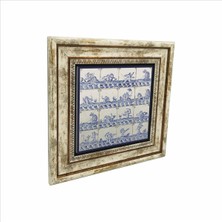 Hollanda Deseni Baskılı Doğaltaş Tablo 25CMX25CM KD-099