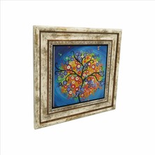 Ağaç Baskılı Doğaltaş Tablo 25X25 KRG-149