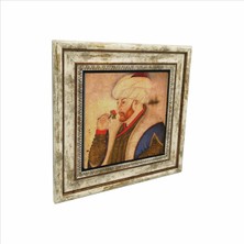 Fatih Sultan Mehmet Baskılı Doğaltaş Tablo (25 x 25 Krt-91)