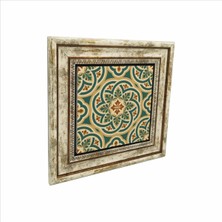 Bizans Deseni Baskılı Doğaltaş Tablo (25 x 25 Kd-85)