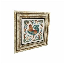 Horoz Baskılı Doğaltaş Tablo (25CMX25CM )(KRG-159)