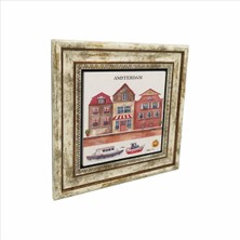 Amsterdam Görseli Baskılı Doğaltaş Tablo (25 x 25 Krg-18)
