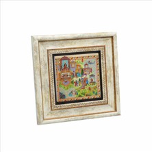 Saray Bahçesi Minyatür Baskılı Doğaltaş Tablo 20CMX20CM KRT-119