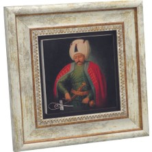 Yavuz Sultan Selim Baskılı Doğaltaş Tablo 20X20 KRT-148