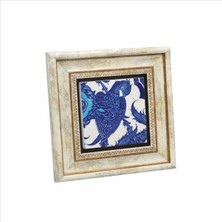 Osmanlı Sülünlü Çini-Topkapı Sarayı Baskılı Doğaltaş Tablo (20 x 20 Kd-64)