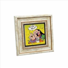 Haagse Harry Hollanda Çizgiroman Karakteri Baskılı Doğaltaş Tablo 20CMX20CM KRG-044