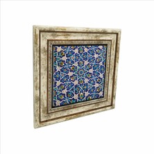 Cuma Camii Çinisi (Iran) Baskılı Doğaltaş Tablo (25 x 25 Kd-16)
