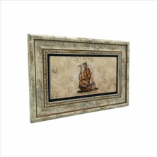 Piri Reis Haritası Baskılı Doğaltaş Tablo (20 x 30 Drt-33)