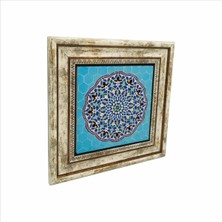 Cuma Cami Çinisi (Iran) Baskılı Doğaltaş Tablo (25 x 25 Kd-53)