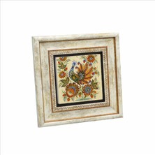 Tavus Kuşu Baskılı Doğaltaş Tablo (20CMX20CM )(KRG-160)