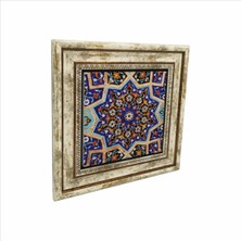 Rumi Desen Baskılı Doğaltaş Tablo (25 x 25 Kd-13)