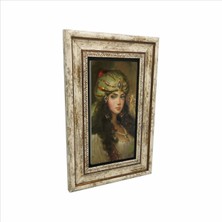 Türk Kızı Baskılı Doğaltaş Tablo (20 x 30 Drt-37)