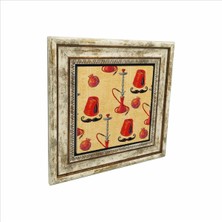 Türk-Osmanlı Semboller Baskılı Doğaltaş Tablo 25CMX25CM KRT-061