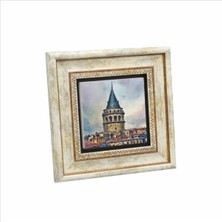 Galata Kulesi Baskılı Doğaltaş Tablo 20CMX20CM KRT-020