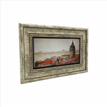 Galata Kulesi Baskılı Doğaltaş Tablo 20CMX30CM DRT-003