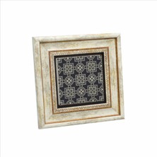 Bizans Deseni Baskılı Doğaltaş Tablo (20 x 20 Kd-87)