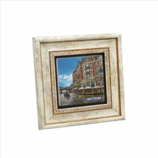 Amsterdam Görseli Baskılı Doğaltaş Tablo 20CMX20CM KRG-014