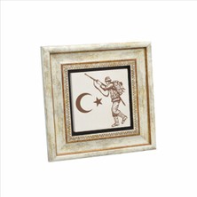 Kurtuluş Savaşı Sembolik Baskılı Doğaltaş Tablo (20X20 KRT-107)