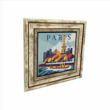 Paris Baskılı Doğaltaş Tablo (25 x 25 Krg-2)