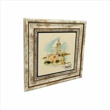 Istanbul Sembolik Yerler Baskılı Doğaltaş Tablo (25 x 25 Krt-27)