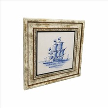 Hollanda Deseni Baskılı Doğaltaş Tablo 25CMX25CM KD-095