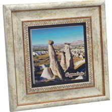 Kapadokya Ürgüp Peri Bacaları (Üç Güzeller) - Baskılı Doğaltaş Tablo (20 x 20 KRT-158)