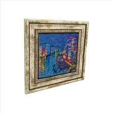 Venedik Görseli Baskılı Doğaltaş Tablo (25 x 25 Krg-49)