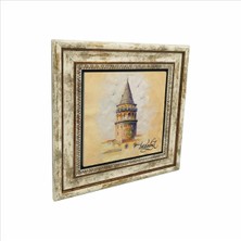 Galata Kulesi Baskılı Doğaltaş Tablo 25CMX25CM KRT-021