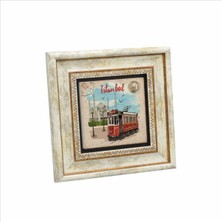 Nostaljik Tramvay Baskılı Doğaltaş Tablo 20CMX20CM KRT-044